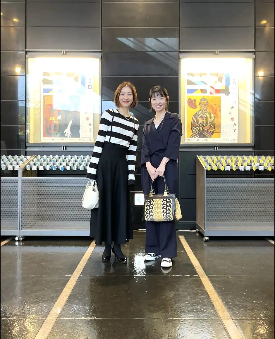 太めボーダーでミロ展へ★の画像_1