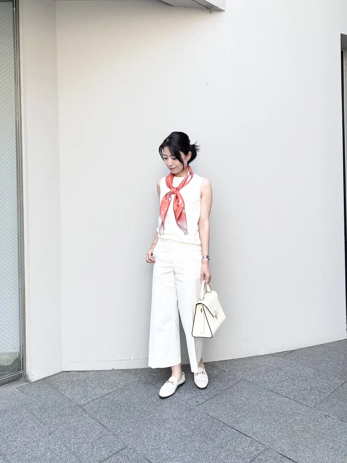 アラフィフ　スカーフ【オールホワイトコーの画像_3