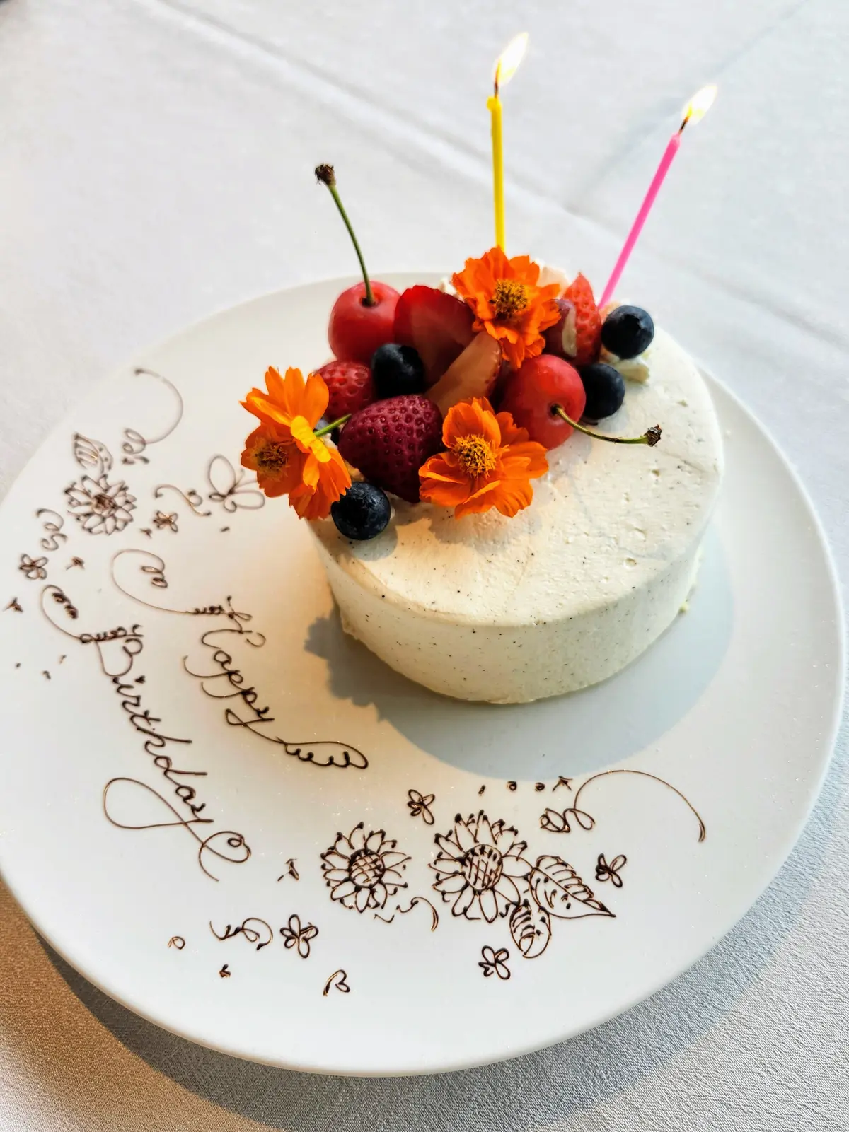 銀座ランチ、フレンチ、お誕生日会、バースデーケーキ、THE GRAND 47、40代ファッション、GINZA SIX、ギンザシックス