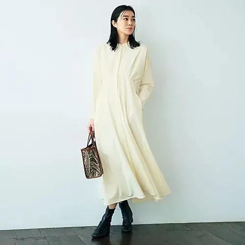 【50代 ワンピース】秋ワンピースで大人の画像_1