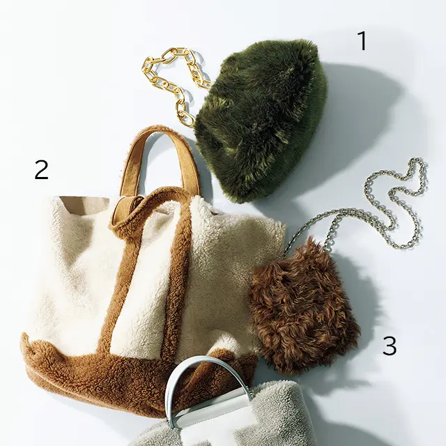 冬の装いを楽しげにする愛らしいファーの風合い