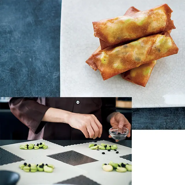 そら豆の春巻き