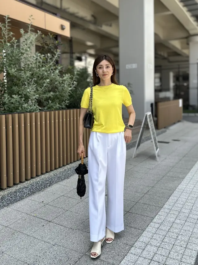 銀婚式ランチは、夫と選んだホワイトパンツの画像_5