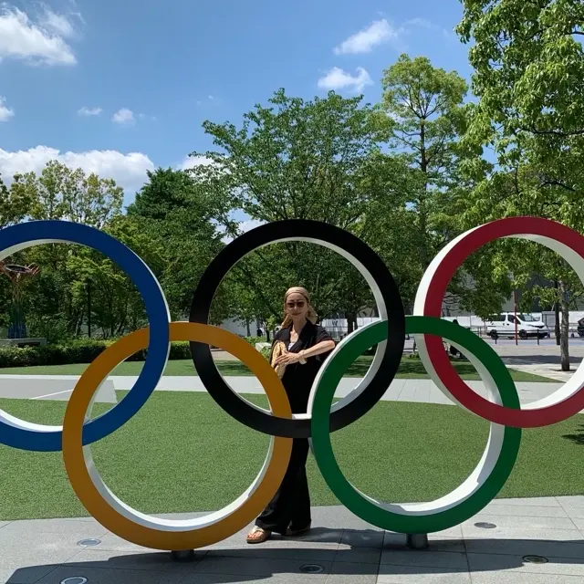 自然現象⁈オリンピックマークからひょっこり^ ^