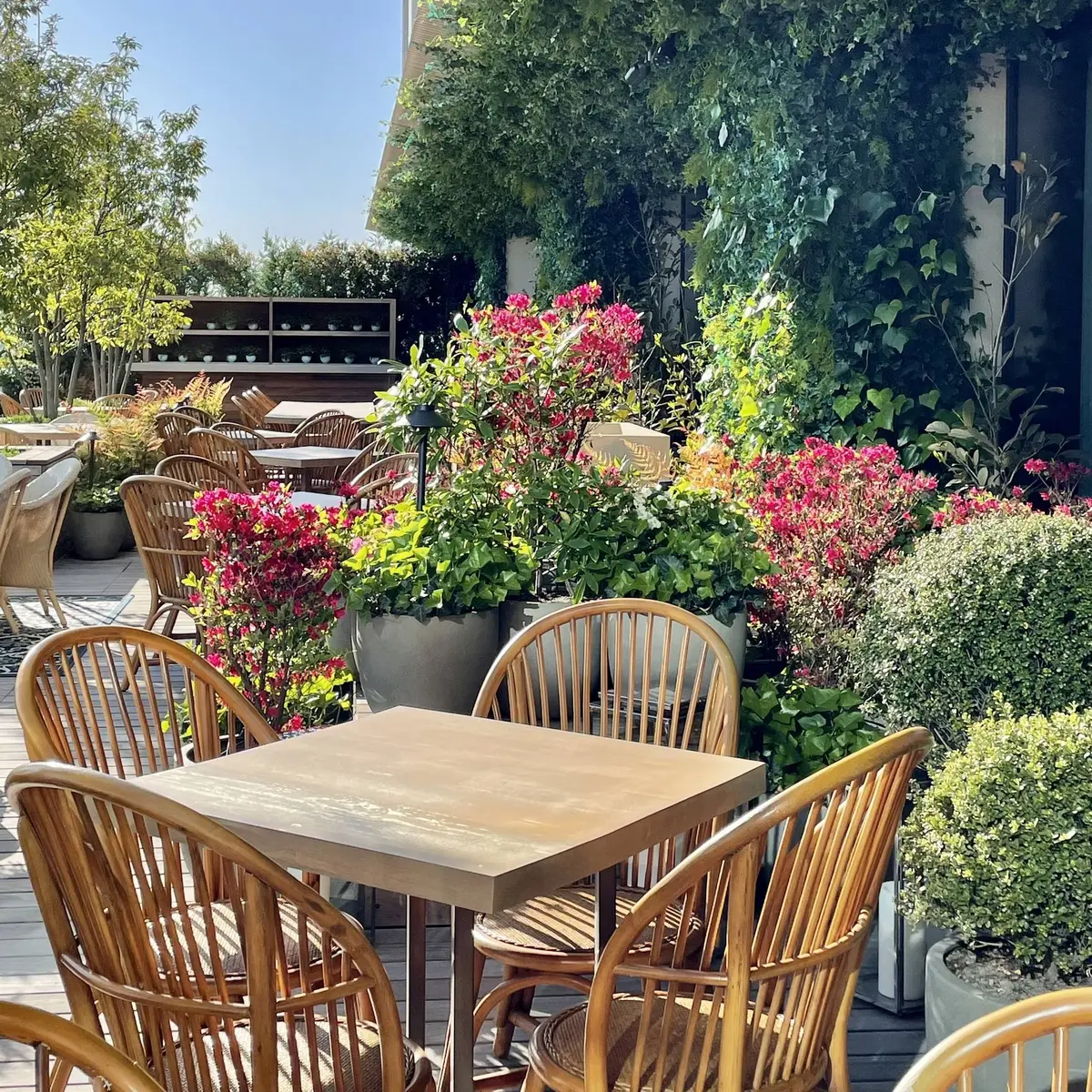 東京エディション虎ノ門のレストランテラス席