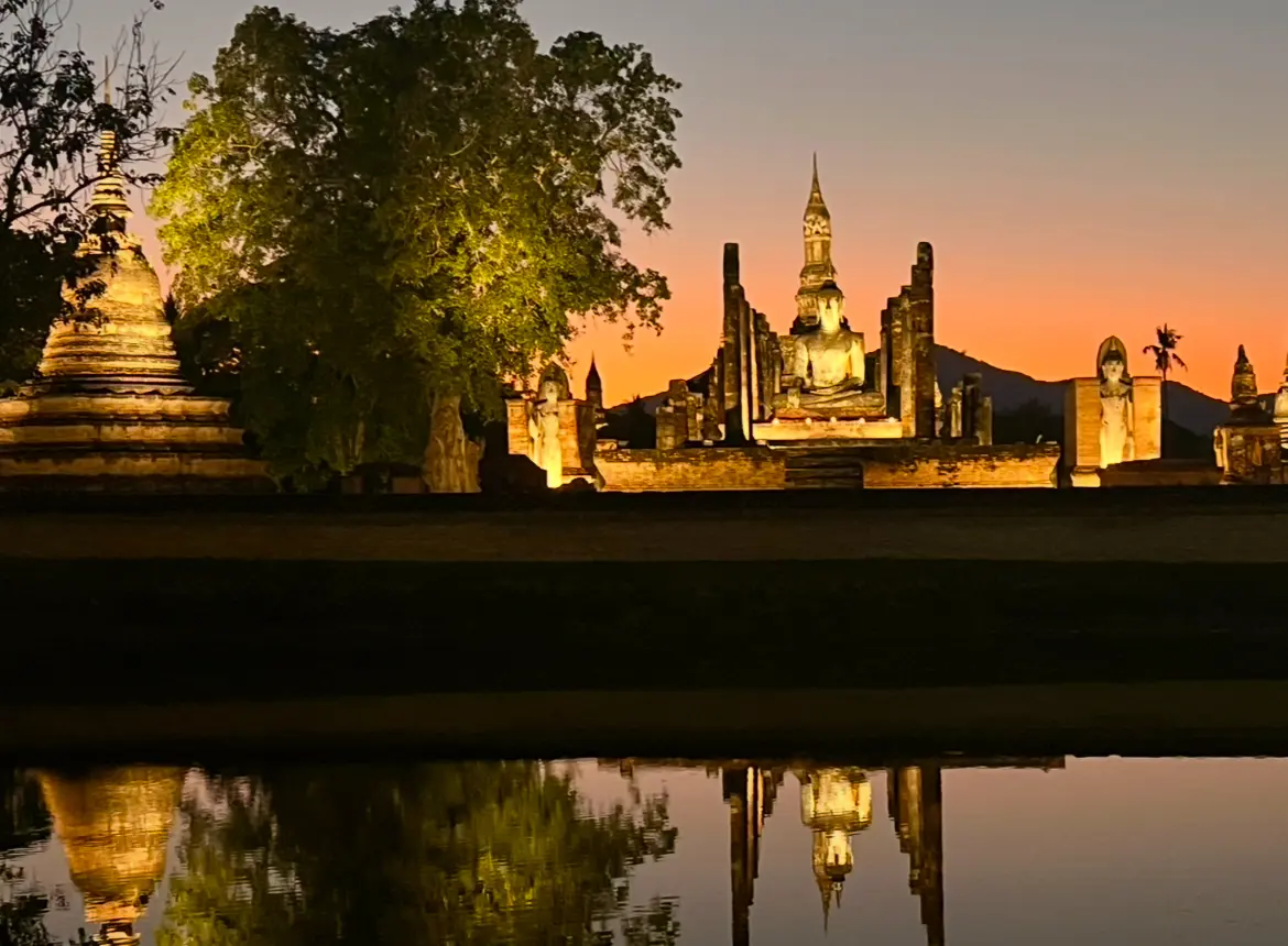 遺跡のサンセット