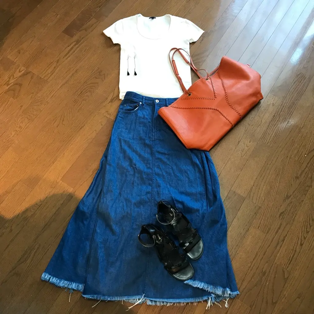 大人のマキシスカートはデニム素材での画像_1