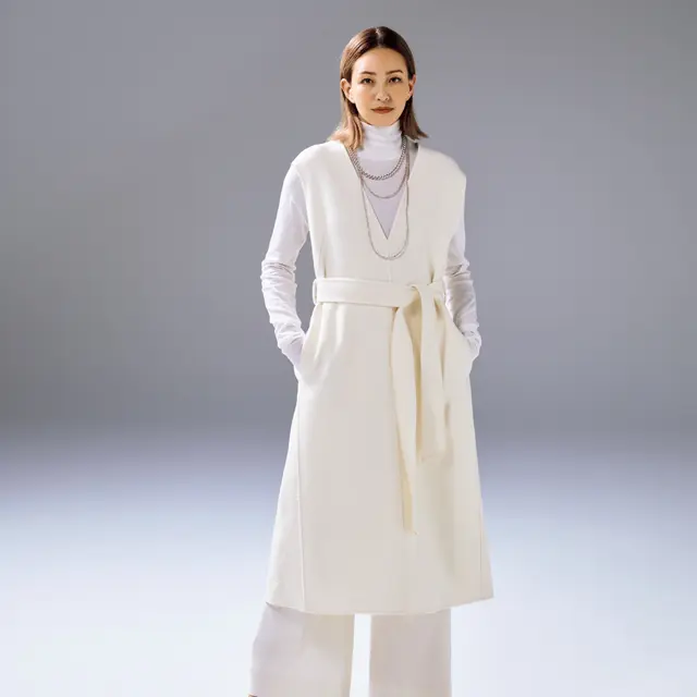 白ウールワンピース