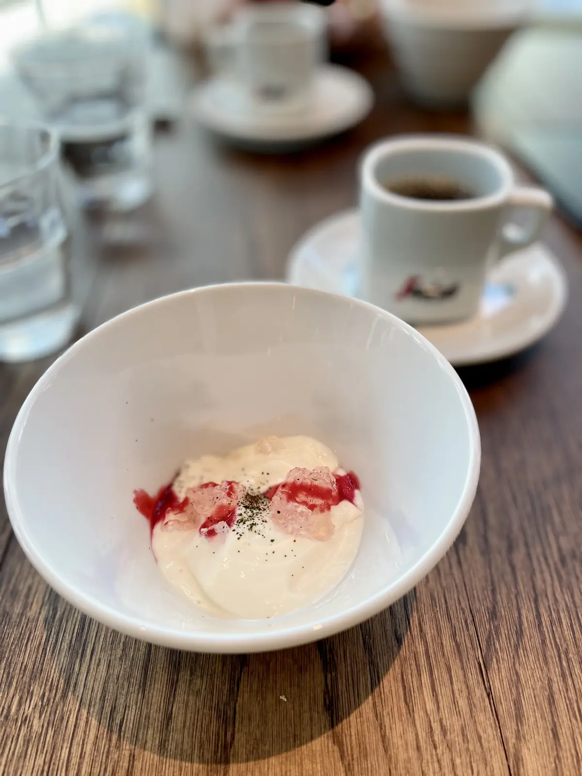 ドルチェ、ココナッツ、パンナコッタ、ココナッツのパンナコッタ、桜のゼリー、ゼリー、ASTERISCO、アステリコ、YANMAR TOKYO、ヤンマートウキョウ、ランチ、