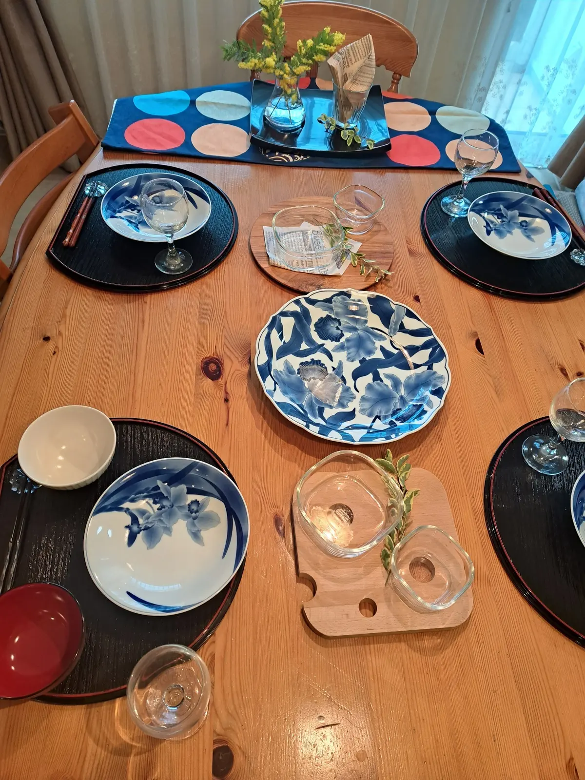 今年のミモザはテーブルコーディネートでの画像_7