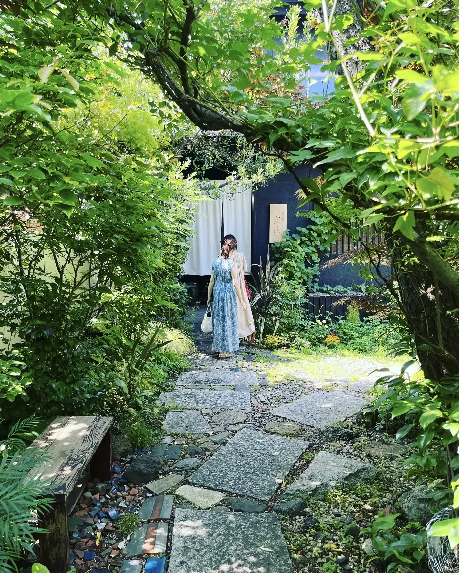 ブルーワンピ＆自作バッグで、鎌倉古民家レの画像_6