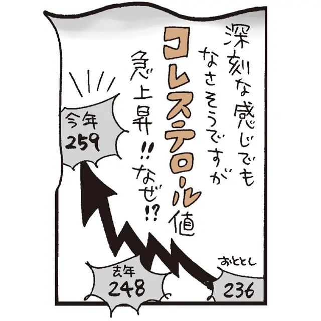 コレステロール値急上昇