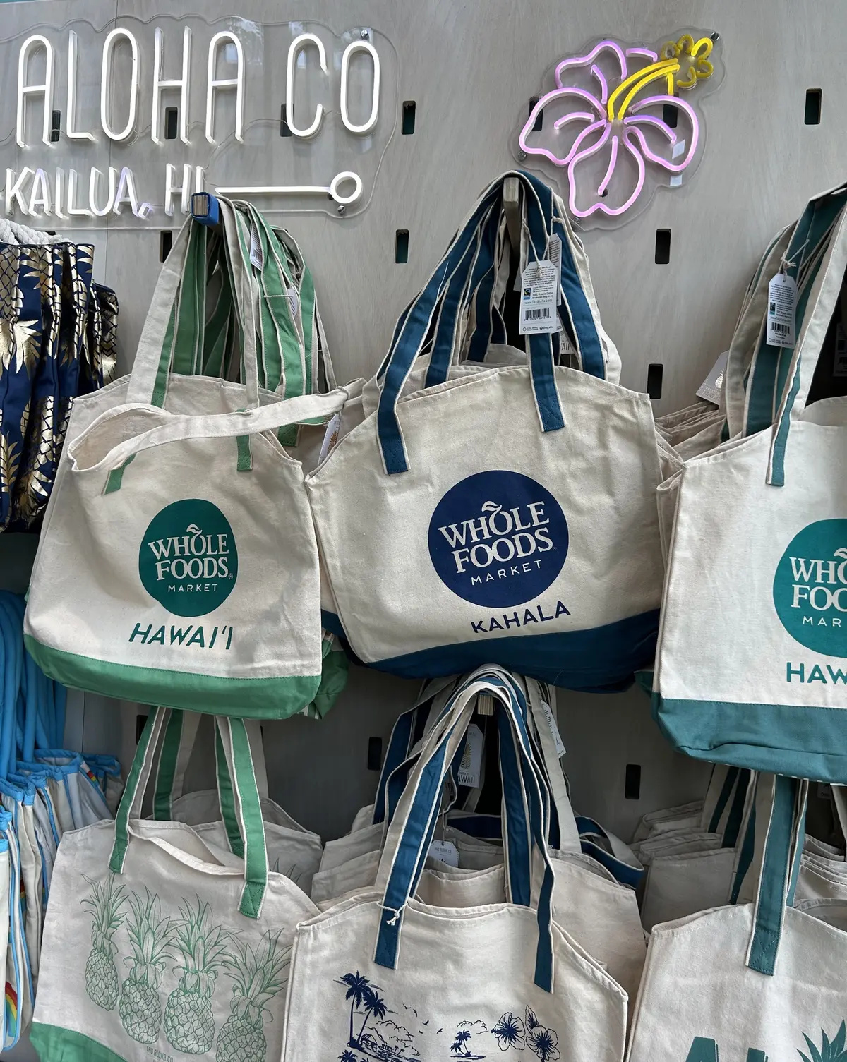 ホールフーズ　エコバッグ　ハワイ　トートバッグ