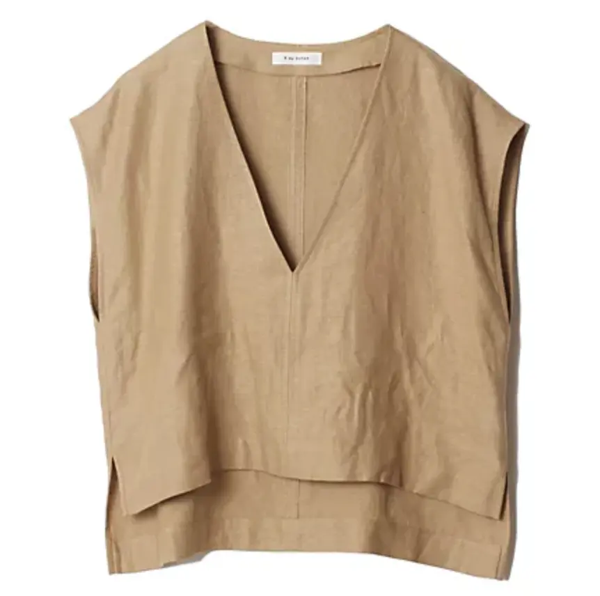 エクラプレミアム「リネンコンパクトジレ」