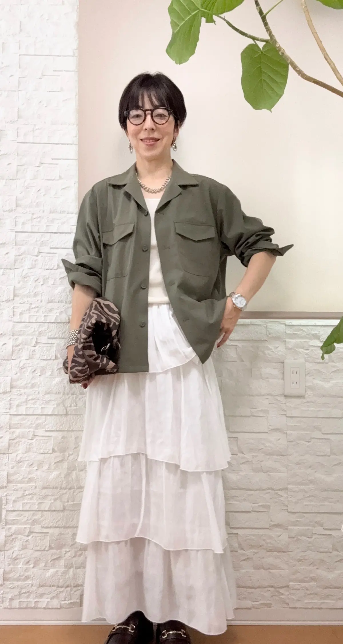 50代GUコーデ＊フリルスカートの画像_4