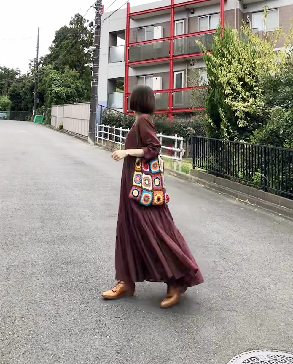 秋色ワンピで大人の手習い。の画像_10