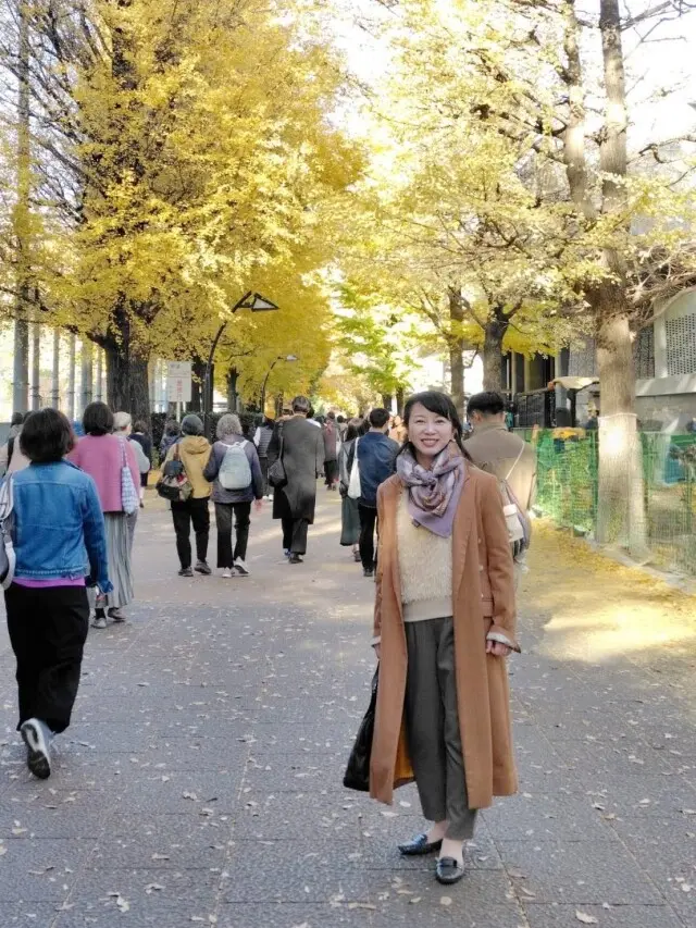 スカーフスタイルで紅葉の上野&老舗グルメの画像_5