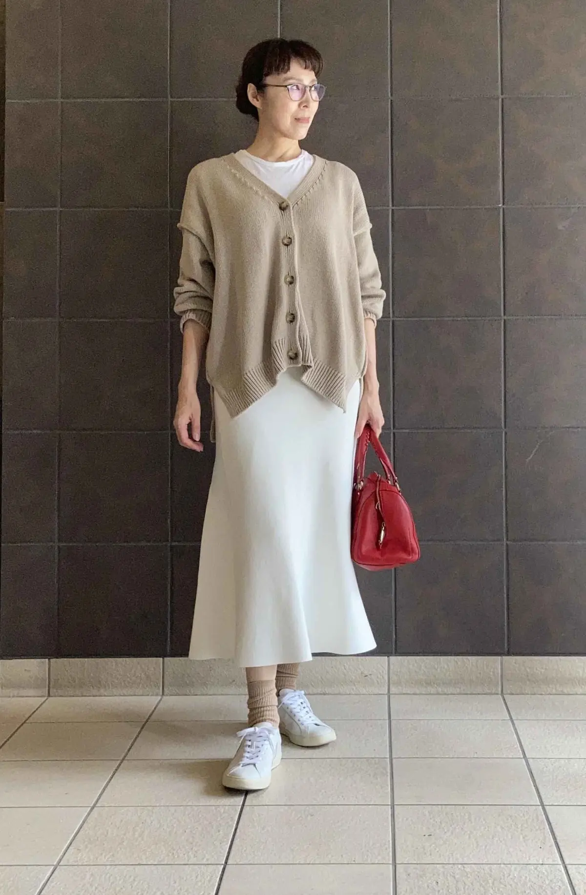 éclat エクラ　Jマダム　トモコ　知子　ブログ　札幌　北海道　ザラ　ZARA カーディガン　ベージュ