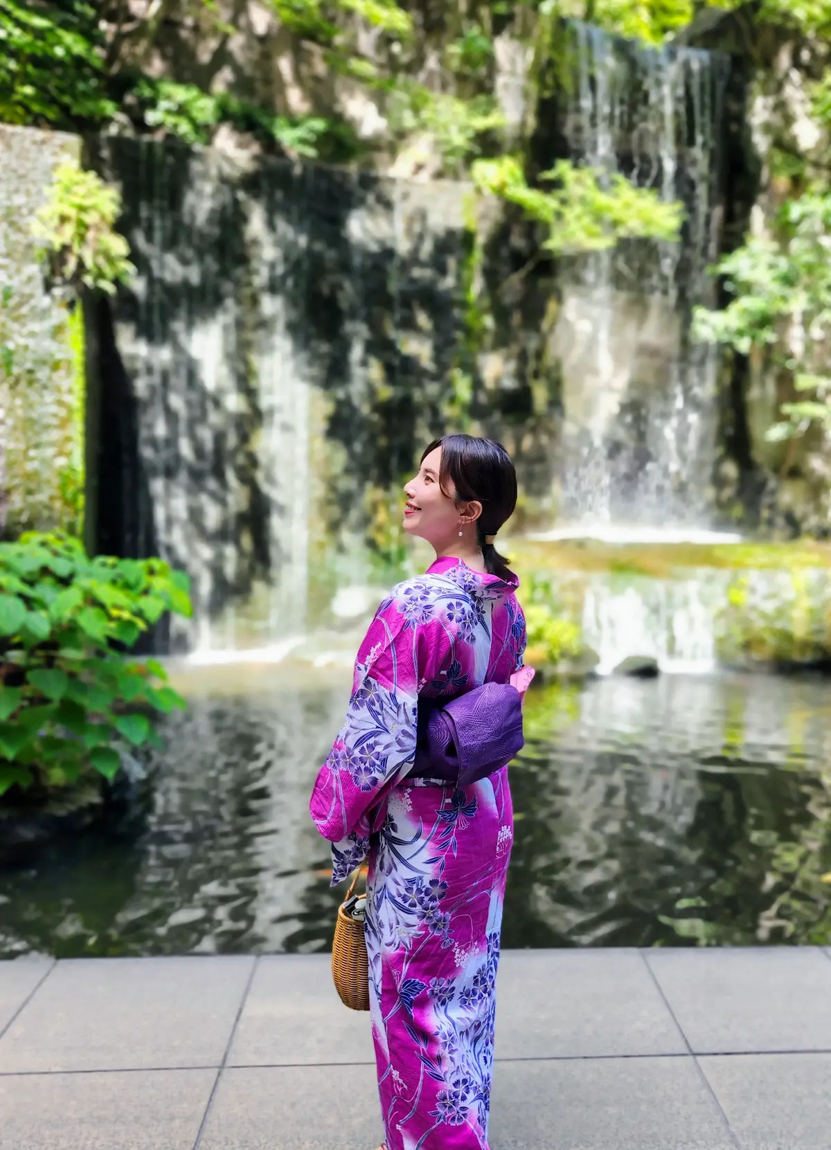 目黒雅叙園、9月閉館、ホテルラウンジ、浴衣、日本庭園、あんみつ、パンドラ、下駄、40代浴衣、40代ファッション、骨格ストレート
