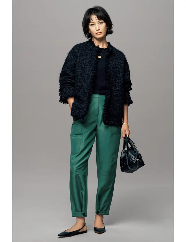 ジャケットが本来もつ堅さを払拭（ふっしょく）した、ラフな華のある一枚を