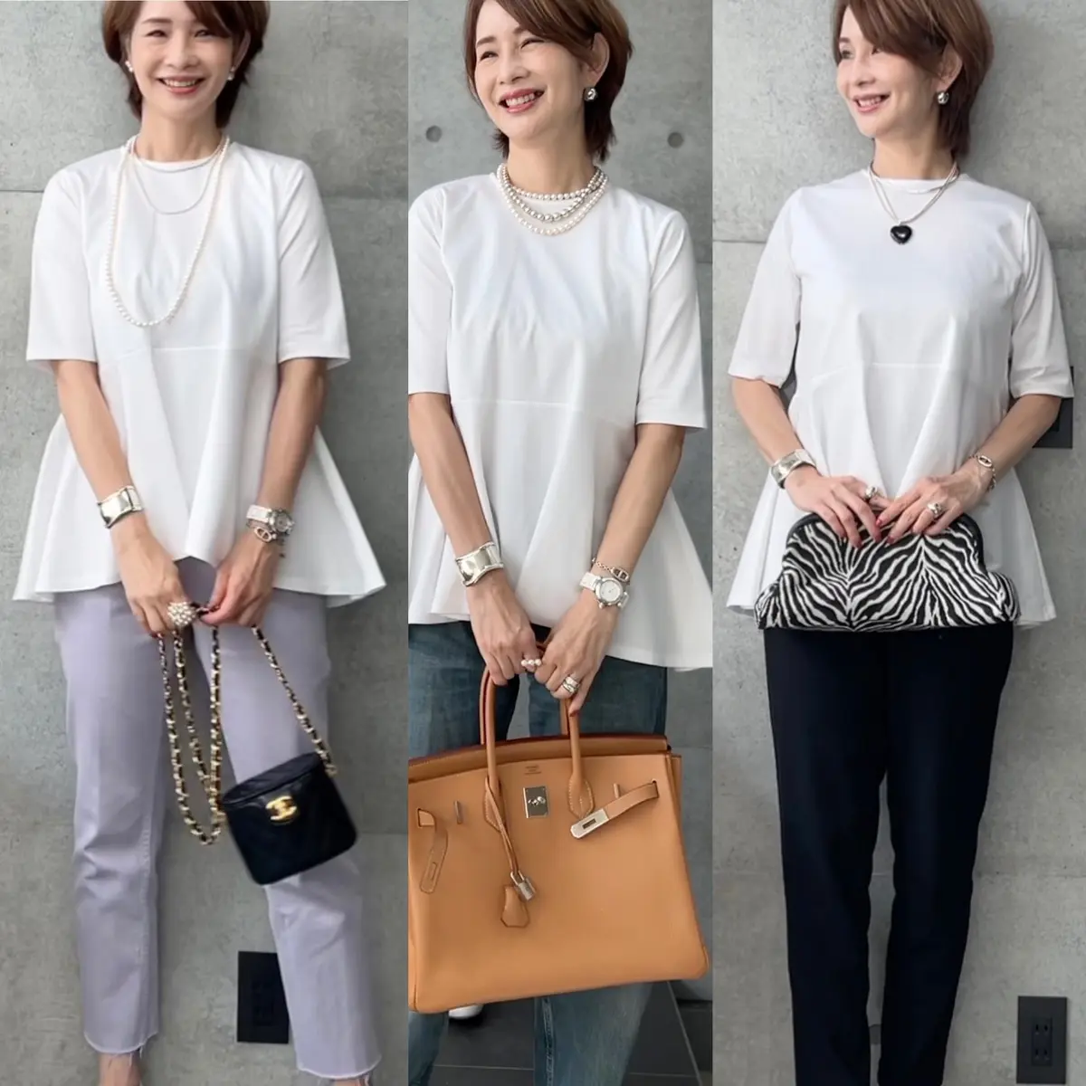 「ペプラムトップス」セルフコーデ3スタイの画像_1