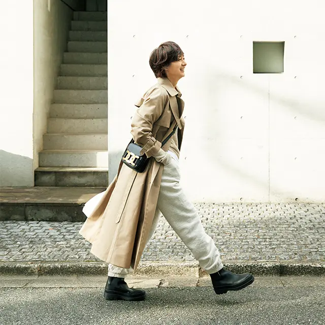 富岡佳子　きれいめコート