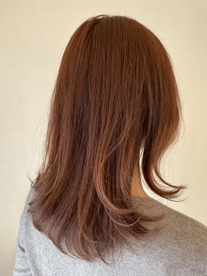 アラフィーヘアカラー、アラフィーセミロング、50代ヘアスタイル