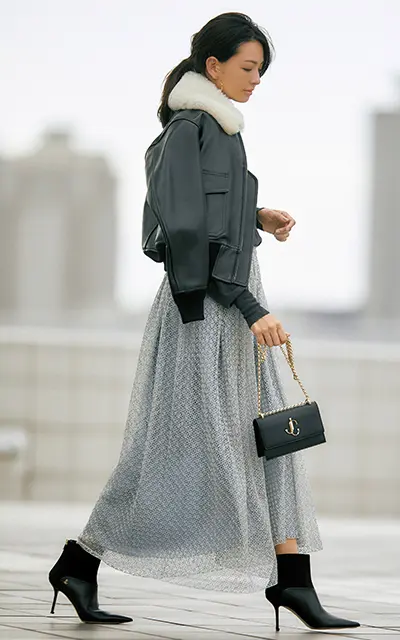 ブラミンク　シフォンマキシスカート