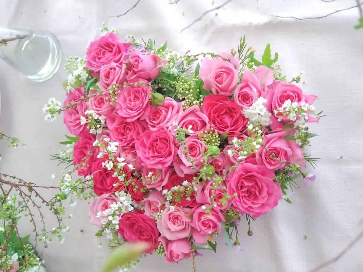 バレンタインのフラワーアレンジメント