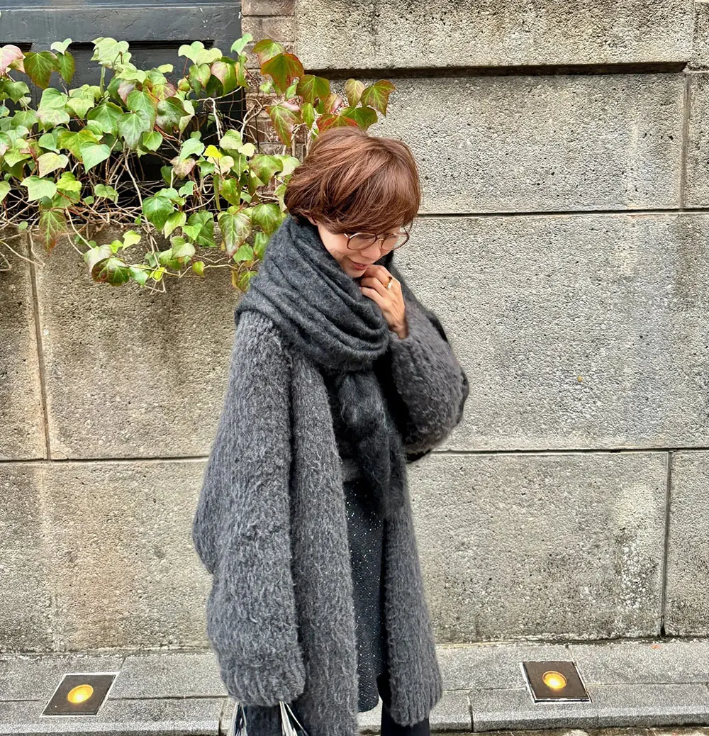 エクラ華組 木原みどりさんの巻き物コーディネート 上半身