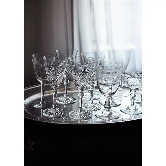 バカラとサンルイのアンティークグラス。