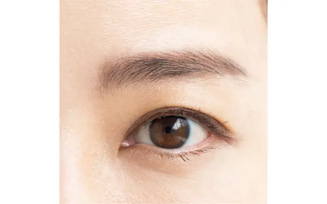 優しげフラット眉の仕上がり