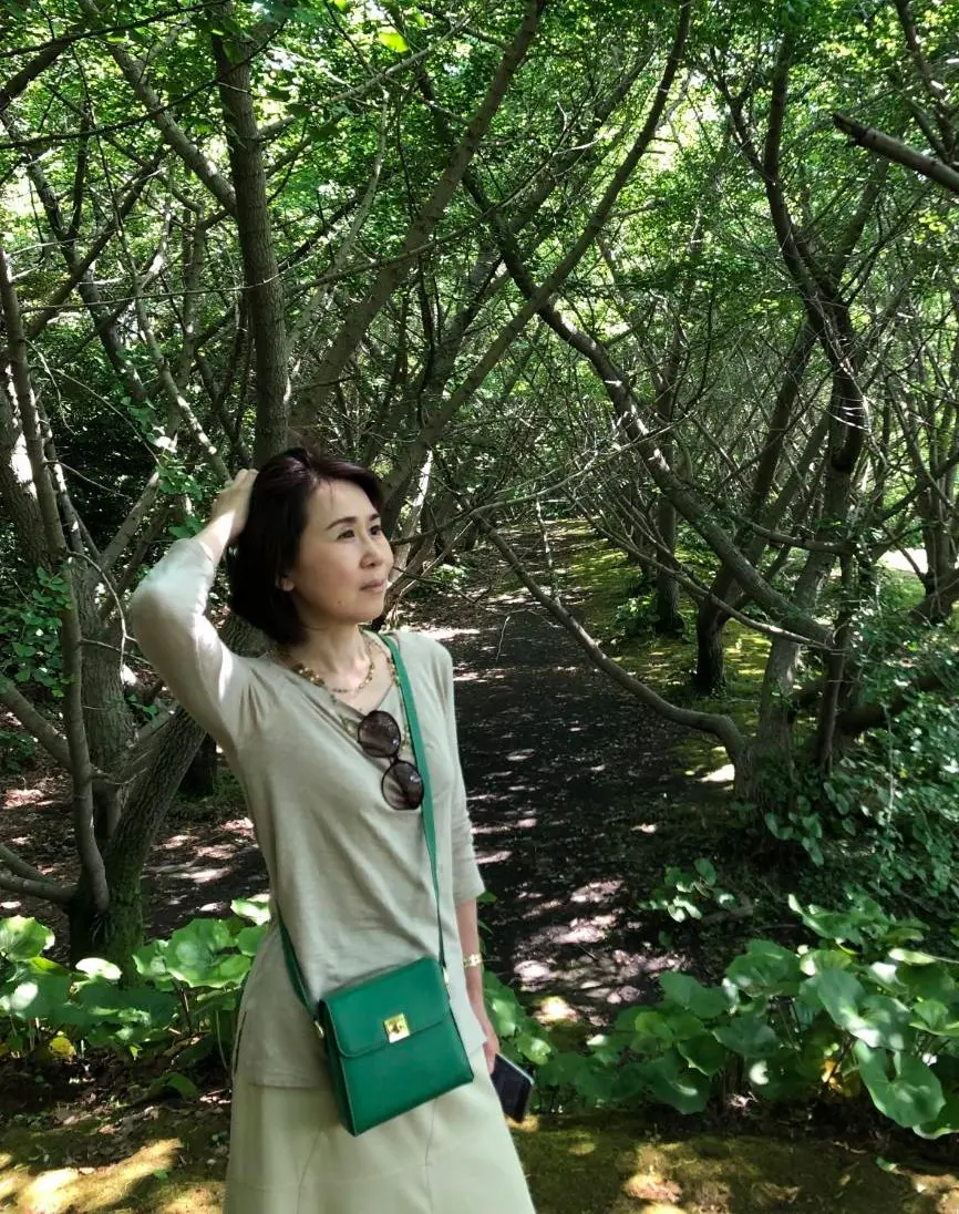 垂水の長いいちょう並木。木洩れ日の美しさが印象的でした