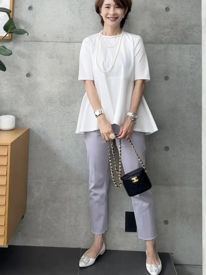 「ペプラムトップス」セルフコーデ3スタイの画像_5