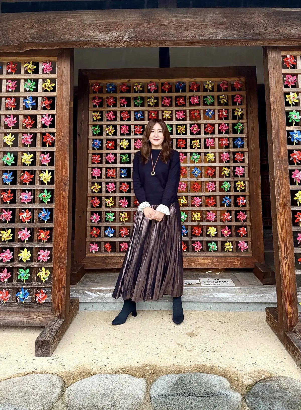 福井県　勝山市　大師山清大寺　越前大仏　ブラウンコーデ　五重の塔　福井観光　非日常スポット　観音様　大仏殿　武家屋敷旧田村家