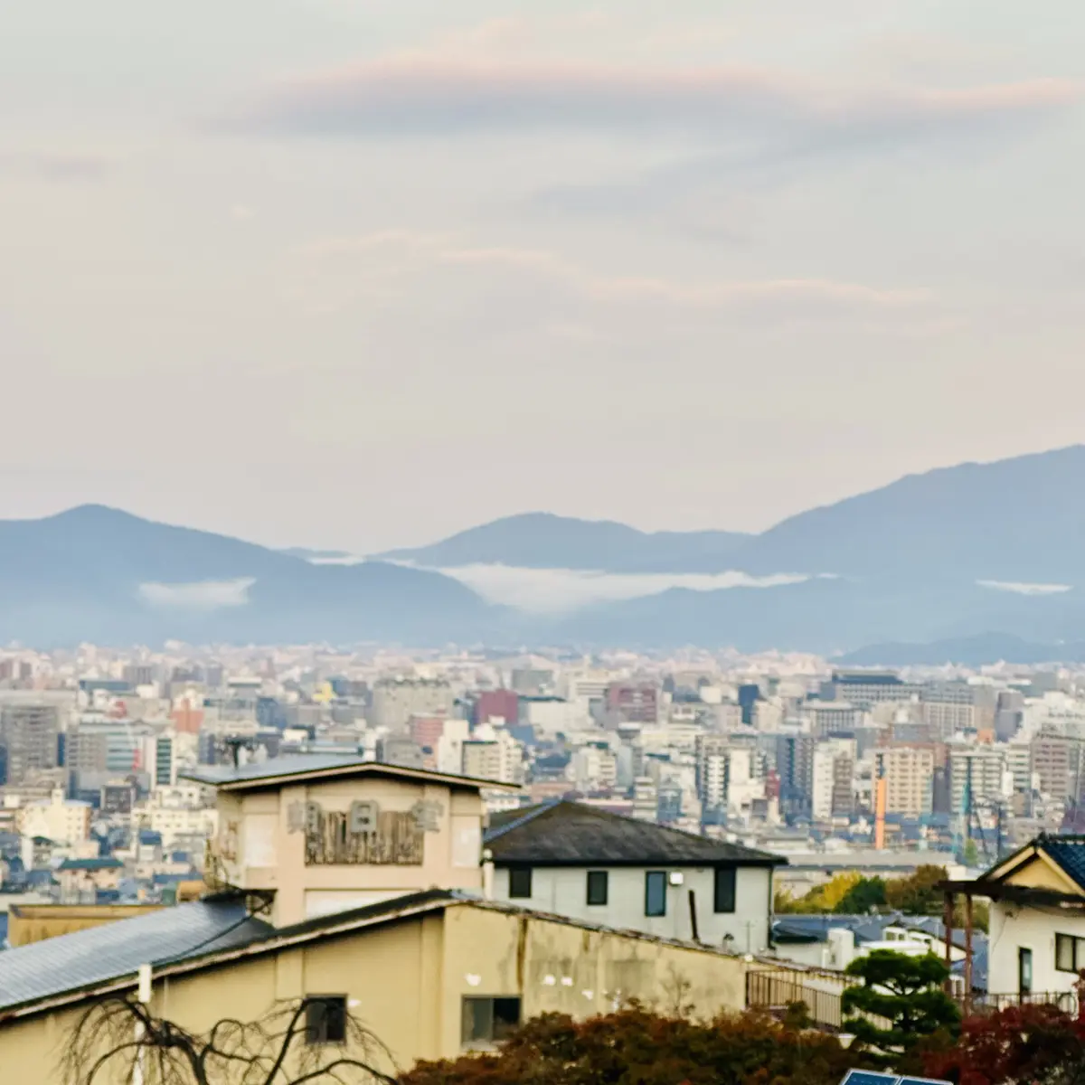 京都「清水寺」から見た京都の街並み