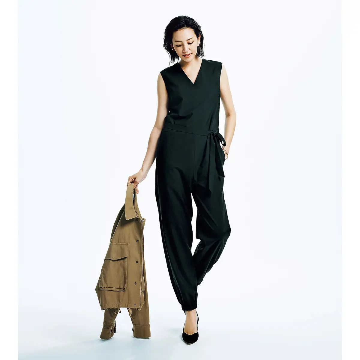 村山佳世子×THIRD MAGAZINE Vネックオールインワン