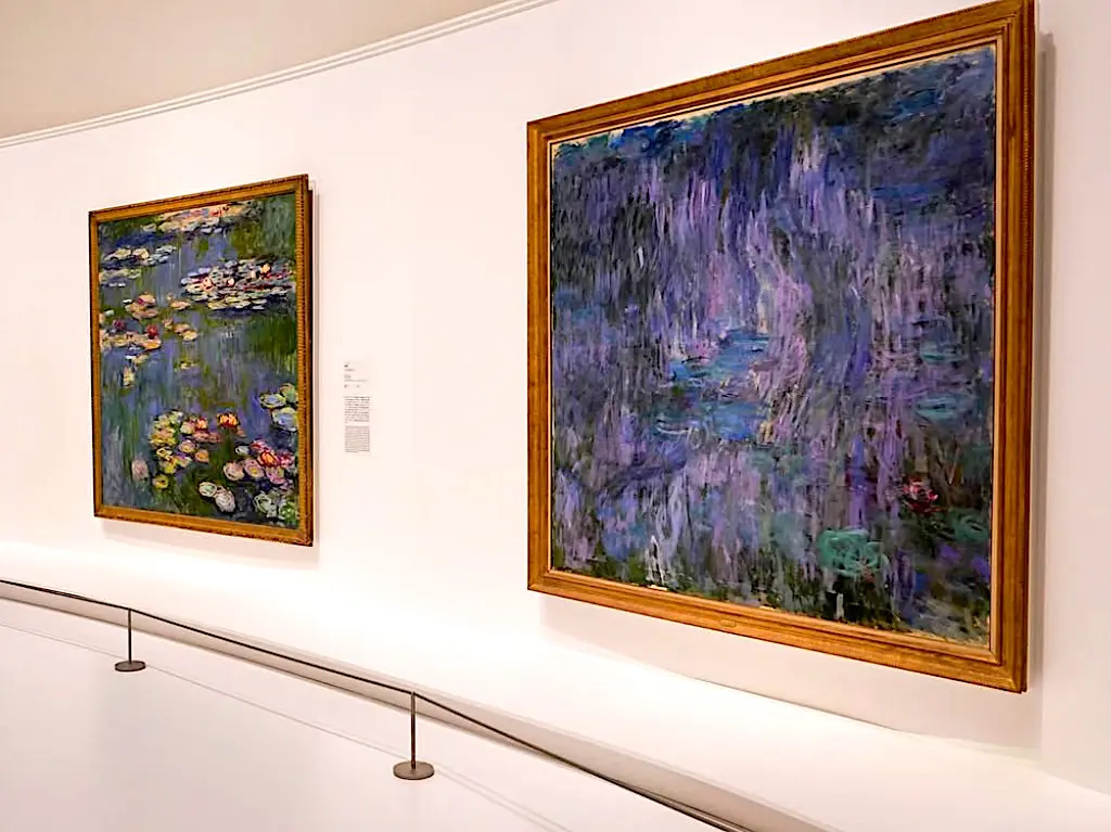 モネ/睡蓮、柳の反映