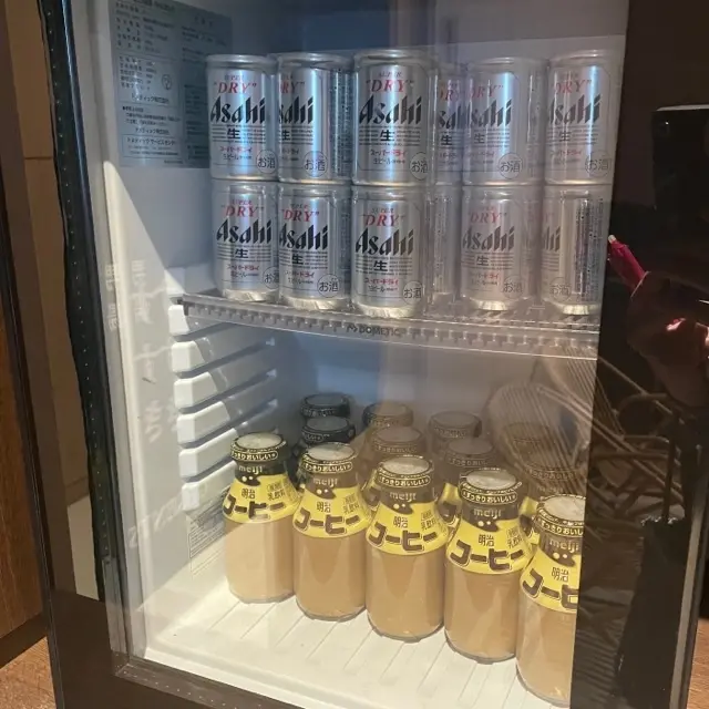 ふふ箱根の温泉にあるビールとコーヒー牛乳