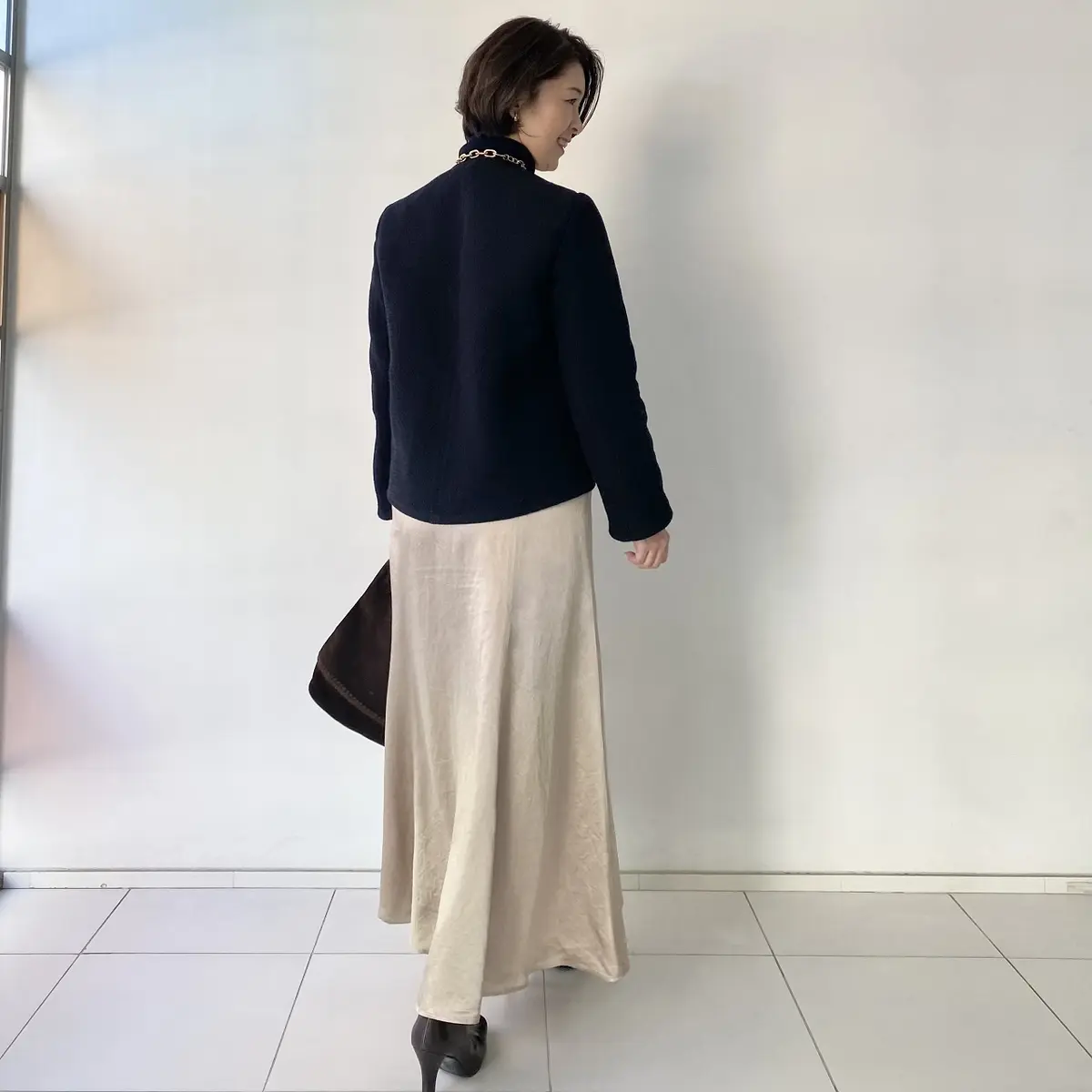 ZARAツイードジャケット✖️薄ツヤスカの画像_5