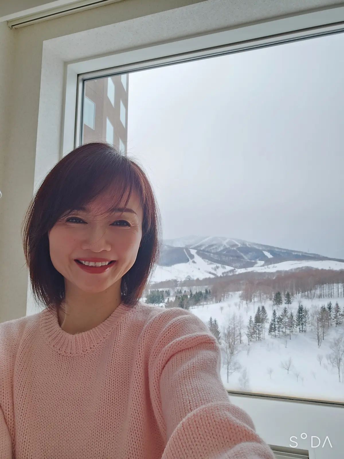 雪を眺めながら