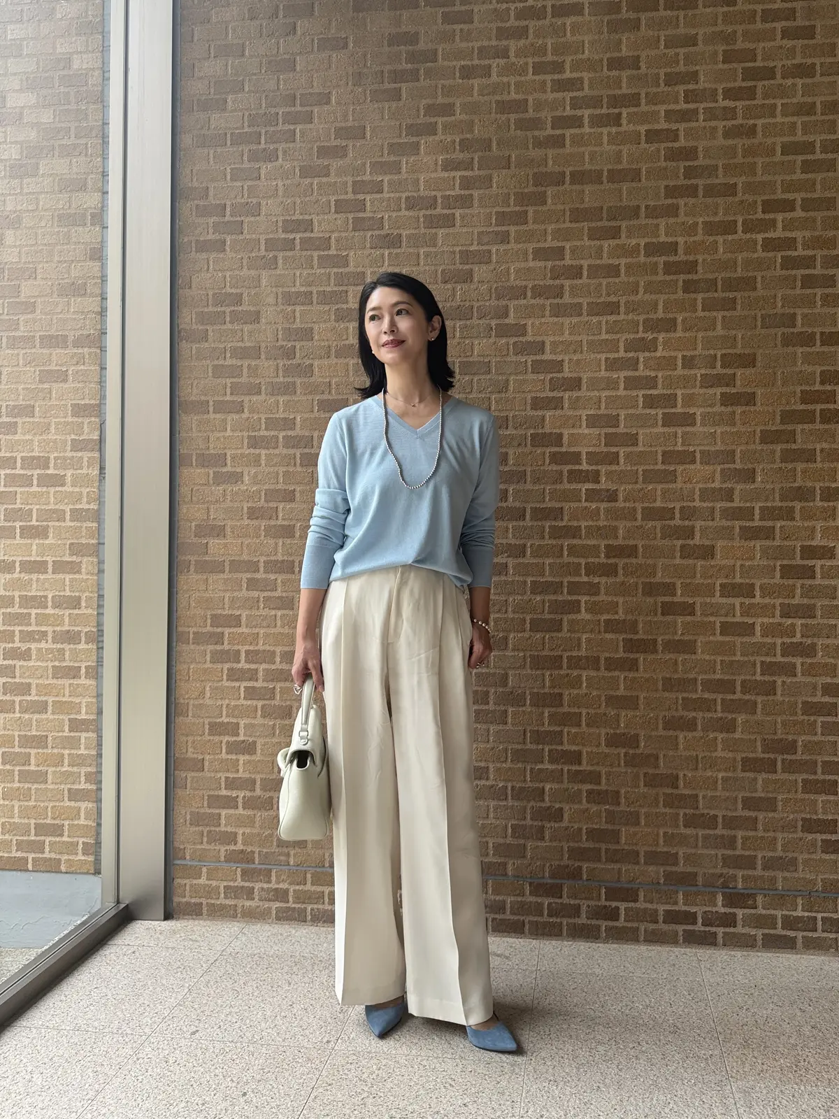 「シルクカシミヤ混 浅Vネックニット」極の画像_3