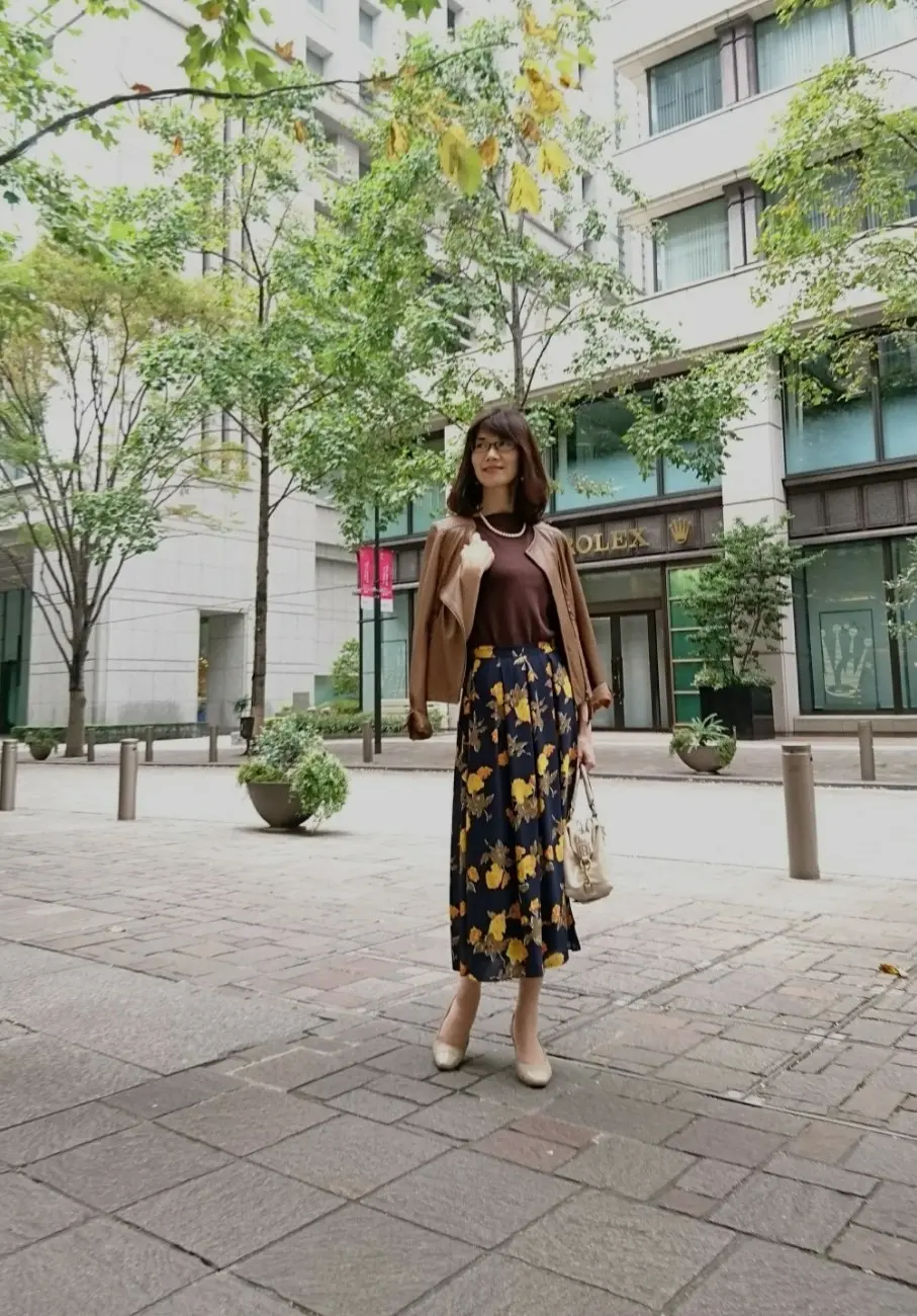 華がある花柄スカートの画像_1