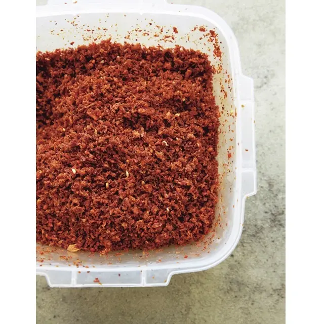 とうがらしや豆板醤（トウバンジャン）などをブレンドした香辣粉。