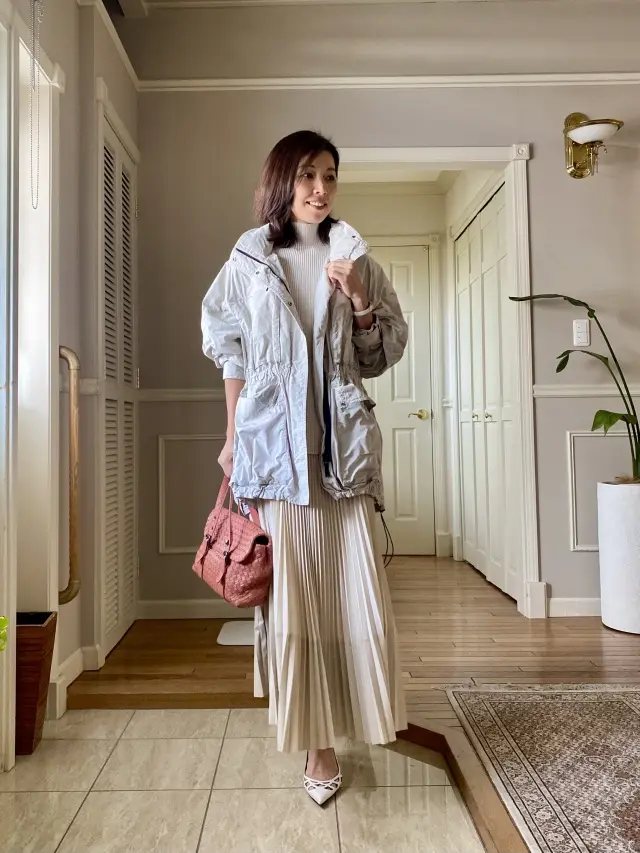 ライトブルゾンで春コーデの画像_2