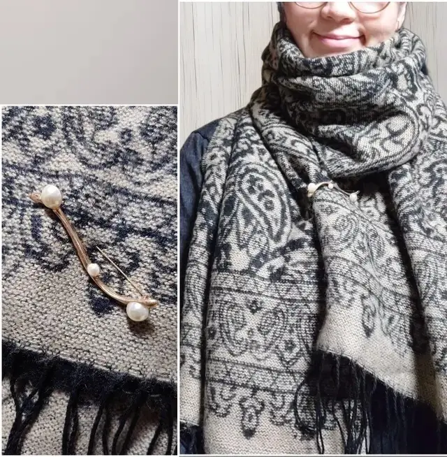 ストール ブローチ