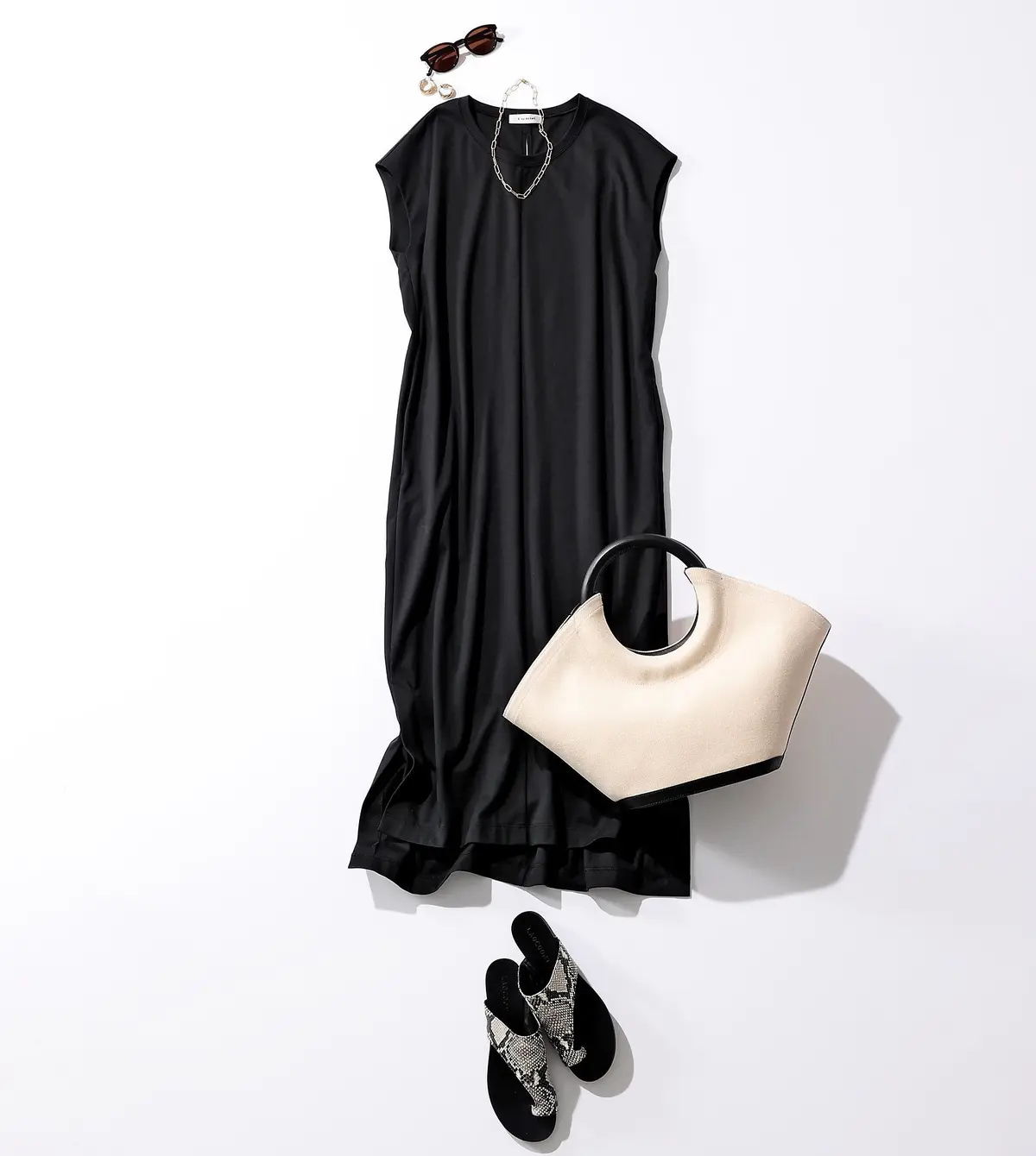 E by eclat ジャージー切替ワンピース