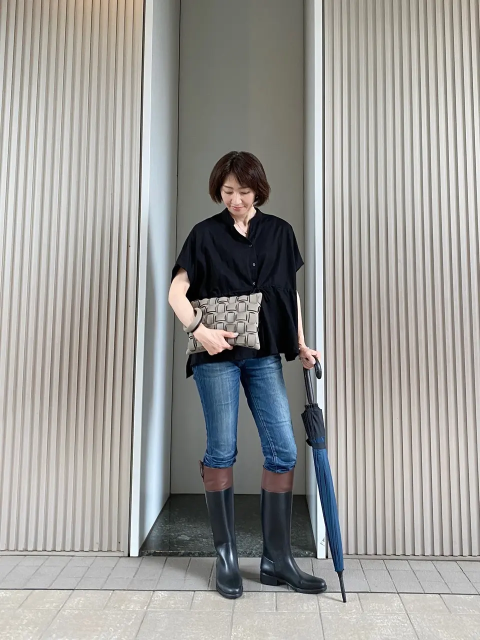 雨の日の全身コーデ