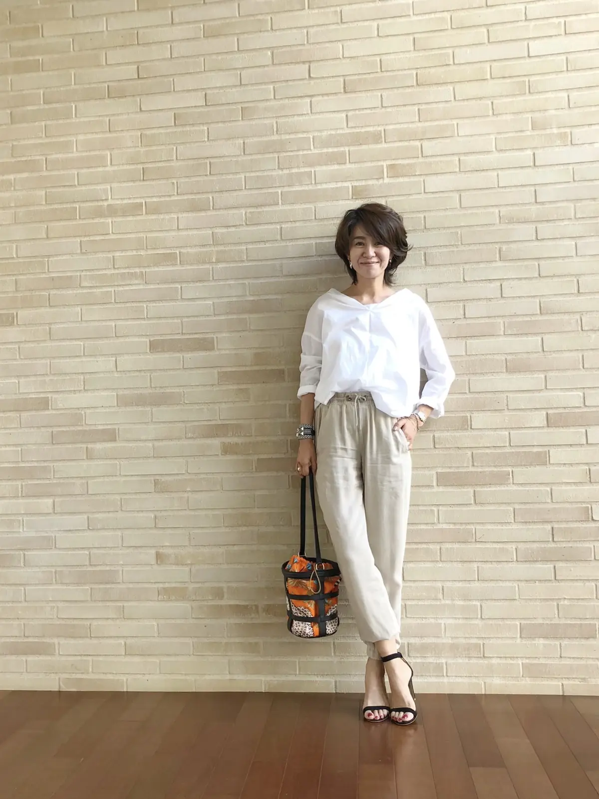 華奢見えシャツ×twoコーデの画像_3