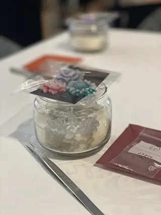 丁寧に準備されたダイヤモンドとagumo candle